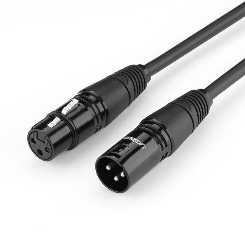 Kabel UGREEN AV130 XLR żeński-XLR męski 1m (czarny)