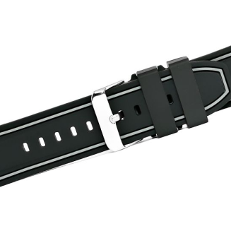 Pasek silikonowy CZARNO-SZARY U14-20-9 - 3