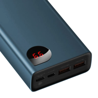 Powerbank Baseus Adaman Metal 20000mAh, PD, QC 3.0, 65W, 2xUSB + USB-C + micro USB, (niebieski) - 6