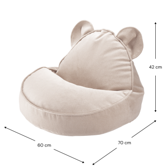 Pufa dziecięca Wigiwama Bear Velvet Dusty Beige - 3