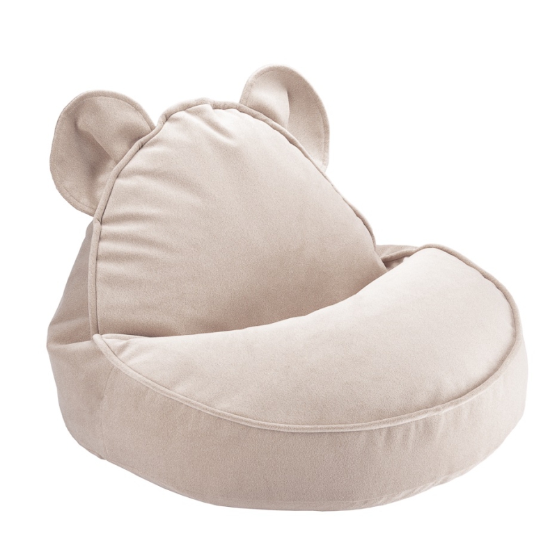  Wigiwama Bear Velvet Dusty Beige Children's Pouf