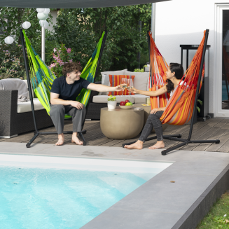 Fotel hamakowy ze stojakiem La Siesta Fiji Outdoor Toucan Basic - 9