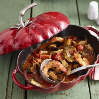 Garnek żeliwny owalny pomidor Staub - 2.5 ltr, Czerwony - 2