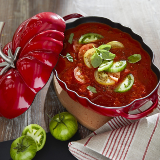 Garnek żeliwny owalny pomidor Staub - 2.5 ltr, Czerwony - 4