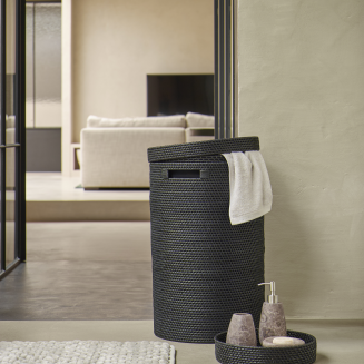 Kosz na pranie z pokrywą Aquanova Cino Black 64 l - 4