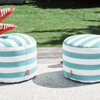 Pufa Fatboy Point Outdoor Stripe Azur 35x50 cm - 3