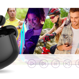 Słuchawki bezprzewodowe GIEWONT RealSound PRO ANC ENC GWS800-1 Czarne - 13