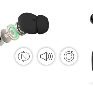 Słuchawki bezprzewodowe GIEWONT RealSound PRO ANC ENC GWS800-1 Czarne - 14