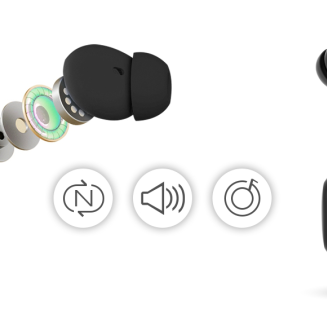 Słuchawki bezprzewodowe GIEWONT RealSound PRO ANC ENC GWS800-1 Czarne - 14