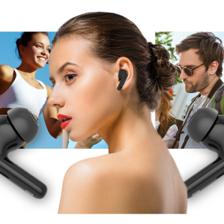 Słuchawki bezprzewodowe GIEWONT RealSound PRO ANC ENC GWS800-1 Czarne - 21