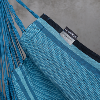 Fotel hamakowy La Siesta Udine Organic Blue Zebra ze stojakiem - 7