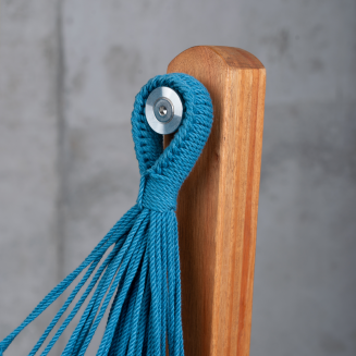 Fotel hamakowy La Siesta Udine Organic Blue Zebra ze stojakiem - 8