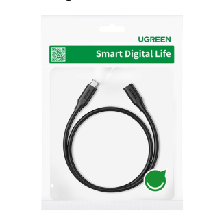  UGREEN US353 USB-C-USB-C 1m Extension Cable (Black) - 2