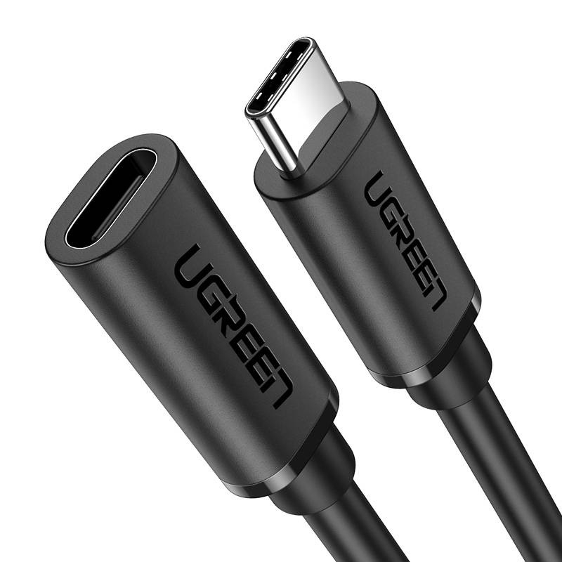 Kabel UGREEN US353 USB-C-USB-C 1m przedłużający (czarny)