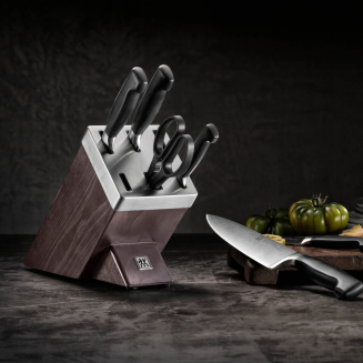 Zestaw 5 noży w bloku samoostrzącym z nożycami Zwilling Four Star Brown - 8