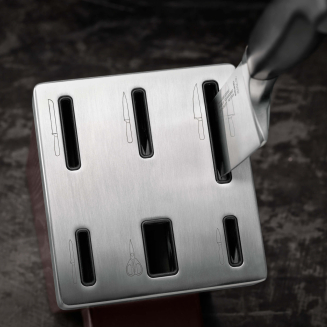 Zestaw 5 noży w bloku samoostrzącym z nożycami Zwilling Four Star Brown - 10