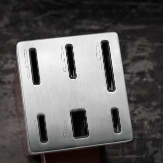 Zestaw 5 noży w bloku samoostrzącym z nożycami Zwilling Four Star Brown - 11