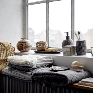 Zestaw dozownik+kubek+taca Bloomingville Hrin Grey - 2