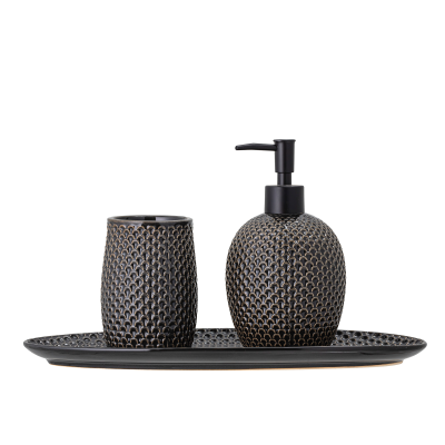 Zestaw dozownik+kubek+taca Bloomingville Hrin Grey | SZYBKA WYSYŁKA 24H | BESTSELLER