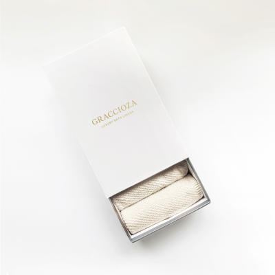 Zestaw prezentowy 5 ręczników Graccioza Bee Waffle Natural 30x30 cm