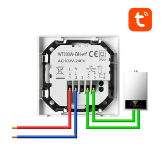 Inteligentny termostat Avatto WT200-BH-3A-W Bojler 3A WiFi TUYA - 4