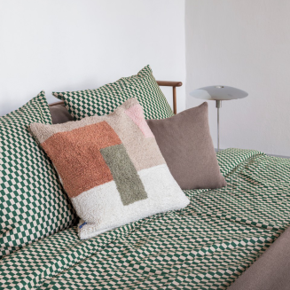 Pościel Mette Ditmer MINI CHECKS Pine Green & Tan 140×200 cm - 3