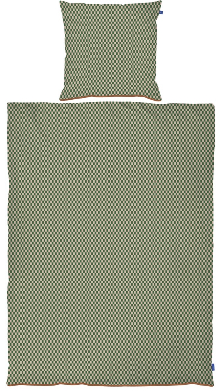 Pościel Mette Ditmer MINI CHECKS Pine Green & Tan 140×200 cm
