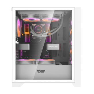 Obudowa komputerowa DARKFLASH DRX70 Mesh + 4 wentylatory RGB (biała) - 3