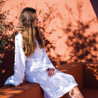 Szlafrok kimono Bricini Be Vegan White L - 2