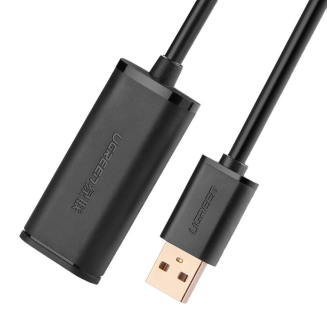 Kabel UGREEN US121 USB-A-USB-A 5m aktywny (czarny) - 2