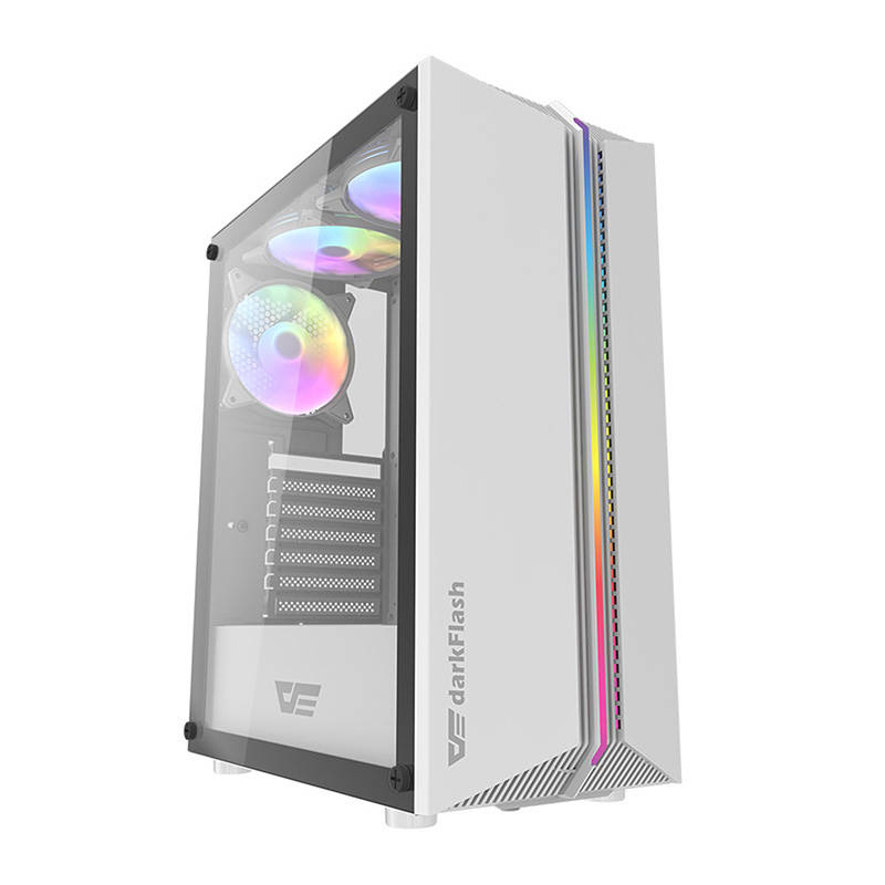  DARKFLASH DK151 computer case + 3 RGB fans (white)