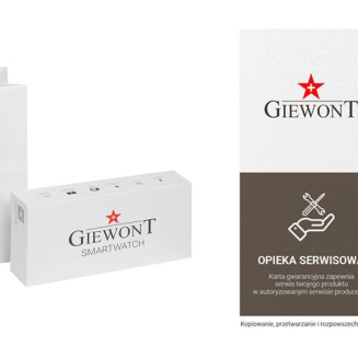 Smartwatch GIEWONT Vertex SmartCall GW450-5 Silver/Carbon Leather - 15