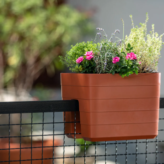 Balkonowa donica samo-nawadniająca Urbalive Berberis szary 26x30 cm - 5