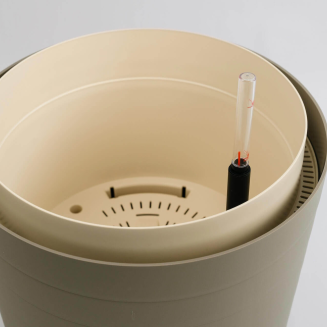 Duża donica samo-nawadniająca okrągła Urbalive Berberis jasnoszary 46 cm - 4