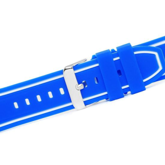 Pasek silikonowy NIEBIESKO-BIAŁY U14-20-10 - 3