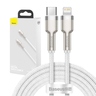 Kabel USB-C do Lightning Baseus Cafule, PD, 20W, 2m (biały) - 12