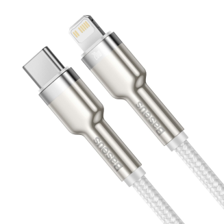 Kabel USB-C do Lightning Baseus Cafule, PD, 20W, 2m (biały) - 2