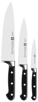 Zestaw 3 noży Zwilling Professional S: Nóż do warzyw 10 cm + Nóż do Wędlin 16 cm + Szefa kuchni 20 cm | JESIENNA PROMOCJA