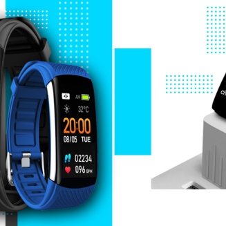 Smartwatch GIEWONT Czarno Niebieski 2 Paski GW200-7 - 4