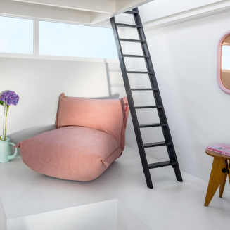 Fotel Fatboy The BonBaron Slim Cord Soft Pink 120x120x75 cm - 7