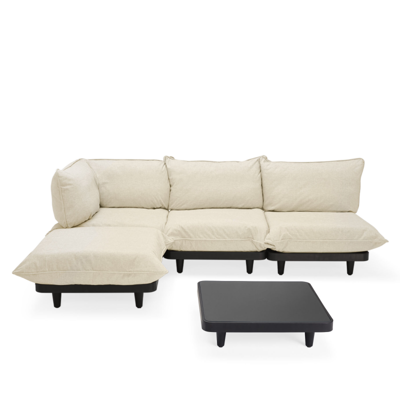 Zestaw mebli ogrodowych Fatboy Paletti Set Large Sahara ze stolikiem