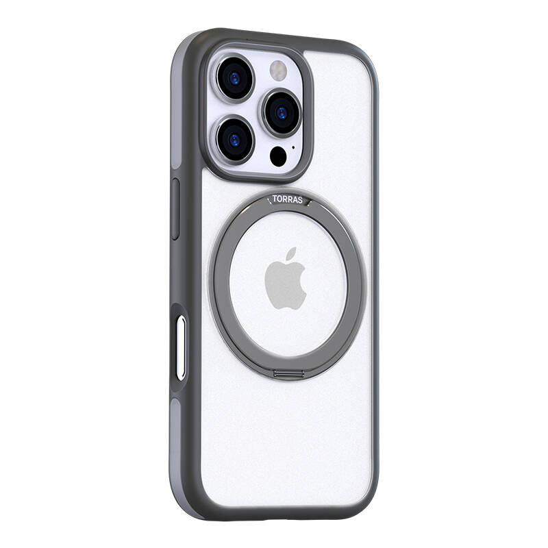  TORRAS Ostand R Fusion Case for iPhone 16 Pro Max (Gray)