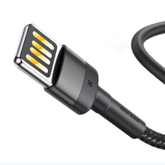Kabel Lightning USB (dwustronny) Baseus Cafule 2,4A 1m (szaro-czarny) - 3