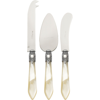 Zestaw 3 noży do serów Casa Bugatti Oxford Ivory/Old Silver - 2