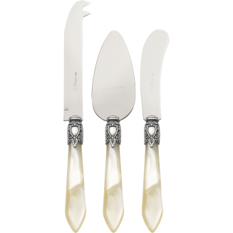 Zestaw 3 noży do serów Casa Bugatti Oxford Ivory/Old Silver - 2