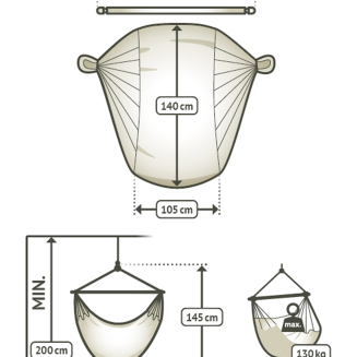Fotel hamakowy La Siesta Domingo toucan basic - 3