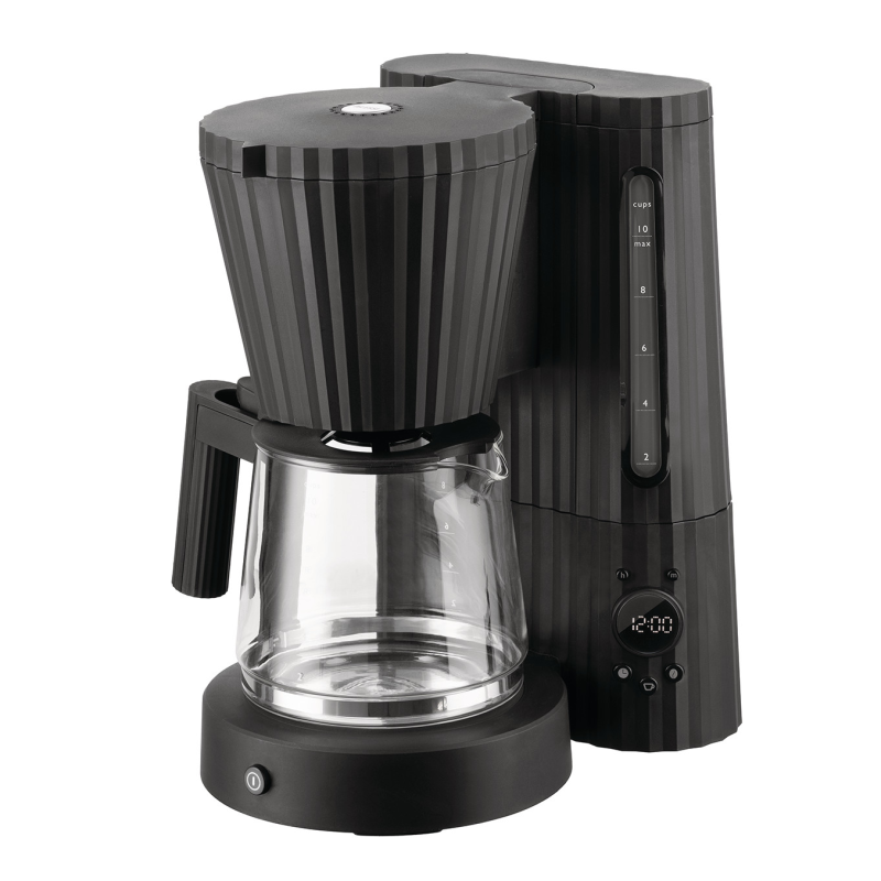 Alessi Plisse black drip coffee machine