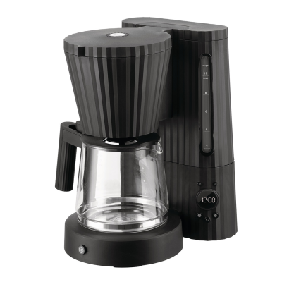 Alessi Plisse black drip coffee machine