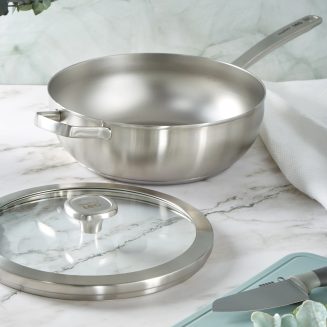 Patelnia stalowa stir-fry z pokrywą BergHOFF Graphite 28 cm - 6