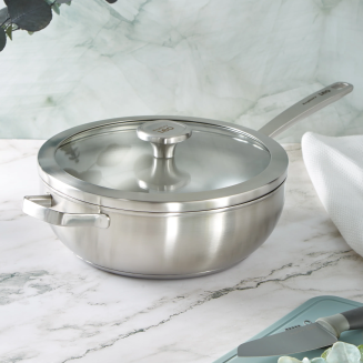 Patelnia stalowa stir-fry z pokrywą BergHOFF Graphite 28 cm - 4